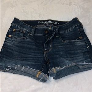 AE super stretch jean shorts